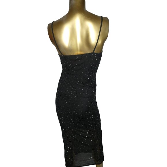 Popular 21 Black Elegant‎ Evening Dress with Rhinestones Women' s M - Picture 4 of 7